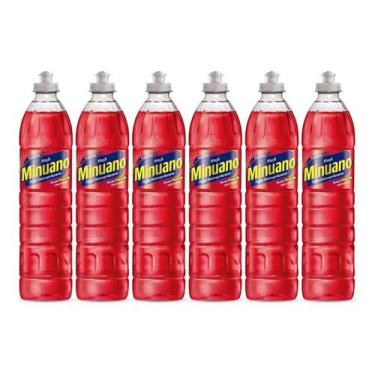 Imagem de Kit C/6 Detergente Liquido Minuano Maçã 500ml