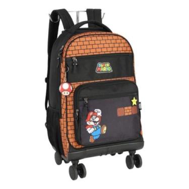 Imagem de Mochila De Rodinhas 360 Divisão Para Notebook Super Mario LUXCEL, Mode
