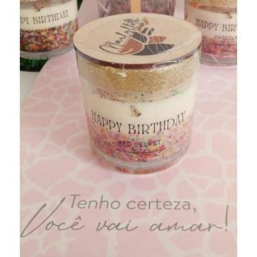 Imagem de Vela Aromática Artesanal bolo aniversário Red velvet 150g coleção Make