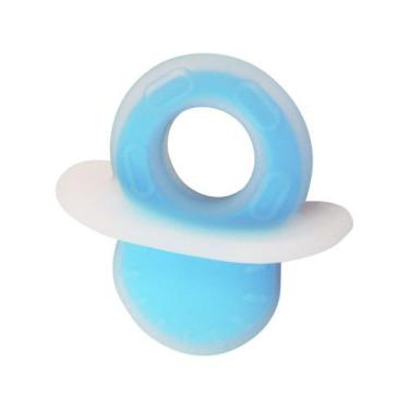 Imagem de Mordedor Clingo Azul - Silicone, Livre de BPA, Alívio das Gengivas - B