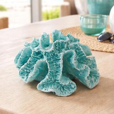 Imagem de Coral Artificial Enfeite Decorativo Casa De Praia Mar Oceano - Genéric