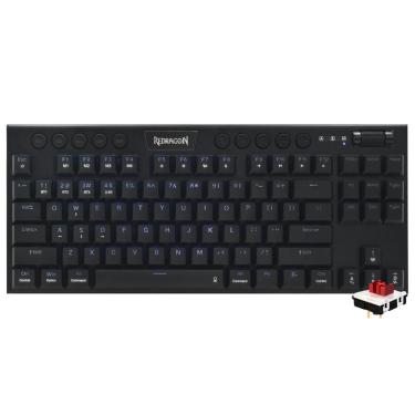 Imagem de Teclado Gamer Mecânico K621RGB-PRO Horus Pro TKL com Switch Vermelho e Iluminação RGB Personalizável Preto Redragon