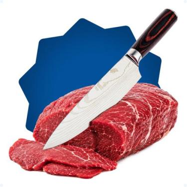 Imagem de Faca Churrasco Carne 8 Pol Chef Premium Açougueiro C/ Bainha - Hxt