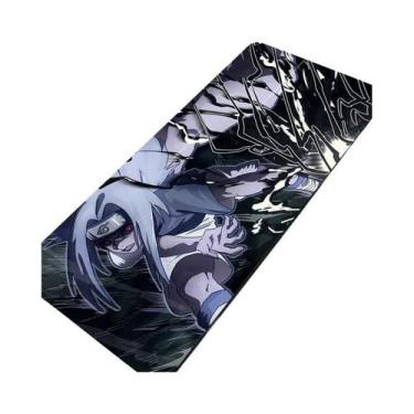 Imagem de Mousepad Extendido Preto E Branco Naruto Sasuke Uchiha Anime Para PC G