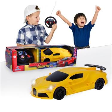 Imagem de Carrinho De Controle Remoto Brinquedo Super Cars Polibrinq, Amarelo, U