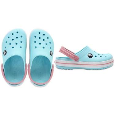 Imagem de Sandália Crocs Crocband Clog Juvenil ICE BLUE/WHITE, Ice blue, White, 