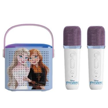 Imagem de Brinquedo Karaokê Frozen Bluetooth 2 Microfone Candide 83075