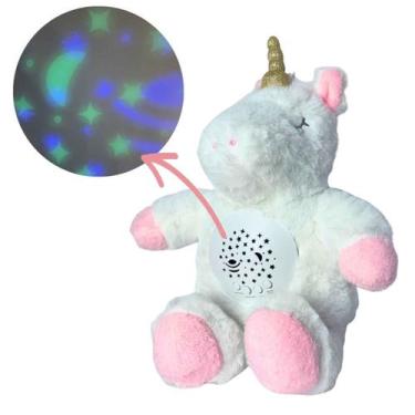 Imagem de Luminaria Infantil Projetor Bichinho Pelucia com Luz e Som Abajour Por