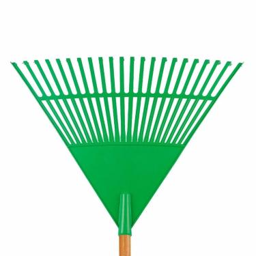 Imagem de Vassoura para Jardim Kala 22 Dentes Plástica Multiuso Verde com Cabo 1,2m Max Metalúrgica