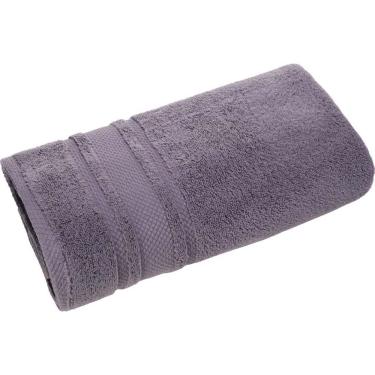 Imagem de Toalha de Rosto Relative 50x80cm 100% Algodão 500g-m2 Zero Torção Macia Alta Absorção Cinza Tessi
