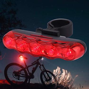 Imagem de Yencoly Lâmpada de plástico translúcido preto + luz vermelha de bicicleta de montanha de alta dureza, lanterna traseira à prova d'água para bicicleta