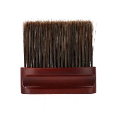 Imagem de Escova de espanador de pescoço de barbeiro, cabo liso de faia Escova ergonômica de limpeza de pescoço de cabelo para cabeleireiro para casa para salão de beleza