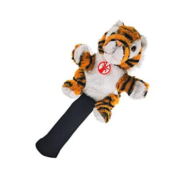 Imagem de Newmind Capa para cabeça de taco de golfe novidade macia de madeira animal motorista, capa protetora universal, à prova de poeira, portátil, divertida para mulheres e homens golfistas - Tigres