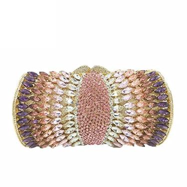 Imagem de Sparkling Women Crystal Clutch Bolsa de mão para noite para festa de casamento e coquetéis, Multicolorido 5