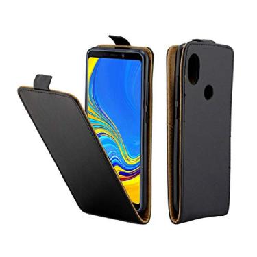 Imagem de Capa ultrafina, estilo empresarial, flip vertical, capa de couro TPU para Galaxy A9 (2018), com compartimento para cartão (preto) capa traseira para telefone (cor: preta)