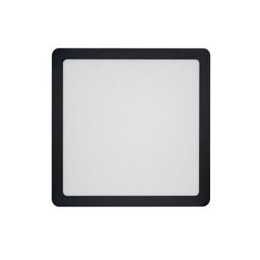 Imagem de Painel de Led Blumenau Quadrado de Sobrepor 18W Bivolt Preto 3000K - Luz Amarela
