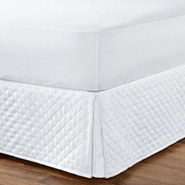 Imagem de Saia Para Cama Box King Com Elástico Matelada - Branco