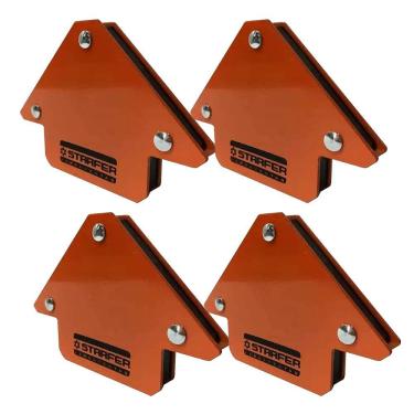 Imagem de Kit 4 Esquadro Magnético 12kg 3 Ppol. (75mm) Starfer