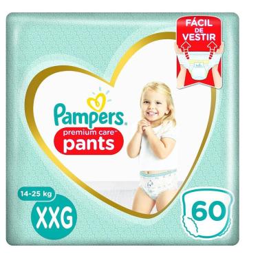 Imagem de Fralda Pampers Premium Care Pants Top Tamanho XXG 60 unidades