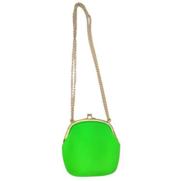 Imagem de Bolsa Silicone Tiracolo Vintage Verde Com Corrente Dourada (BL-2662-6)