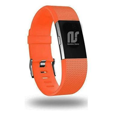Imagem de Pulseiras unissex para Fitbit Charge 2 - Pulseira de substituição - Nandos-Store (Laranja)