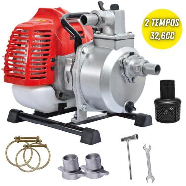 Imagem de Motobomba Kawashima Autoescorvante KWP-10 Com Motor M3300 32,6cc 2 Tempos À Gasolina Alta Potência