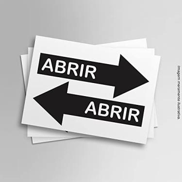 Imagem de Cartela Adesivo Sinalização Etiqueta Setas Abrir (Preto)