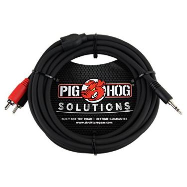 Imagem de Pig Hog Cabo de breakout estéreo PB-S3R10 de 3,5 mm para RCA duplo (macho), 3,5 m