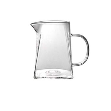 Imagem de Molheiras, jarro de creme nórdico resistente ao calor vidro transparente tipo gotejamento quadrado feito à mão pote de compartilhamento de café orelhas penduradas preparação aromaterapia bule de grande capacidade servidor de molho de salada