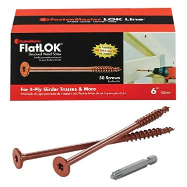Imagem de FASTENMASTER Parafuso de madeira, 15,24 cm (6") de comprimento