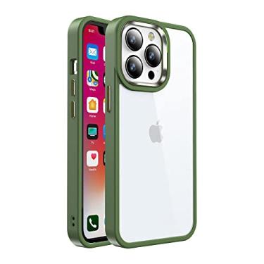 Imagem de Capa de telefone simples de acrílico transparente de cor sólida para iphone 13 11 12 pro max x xs xr 7 8 plus se2 moda capa à prova de choque, verde cangling, para iphone xr