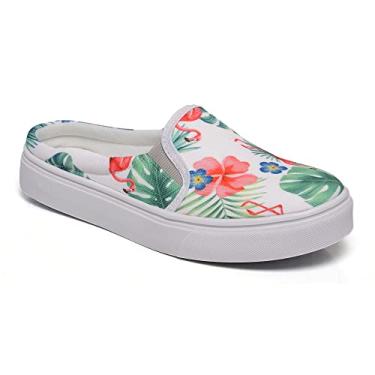 Imagem de Tenis Feminino Mule Slip-on Poseidon Cor:Verde-Branco;Tamanho:38;Genero:Feminino;Garantia:30 dias