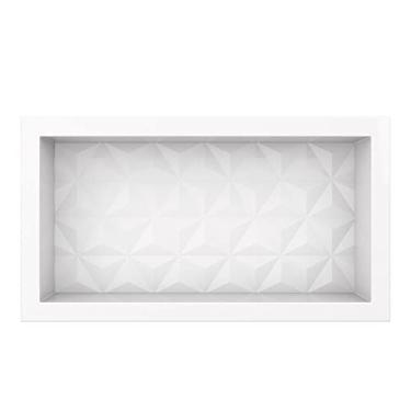 Imagem de Nicho para Banheiro em Mármore Sintético Texturizado 60x30 Cozimax Branco