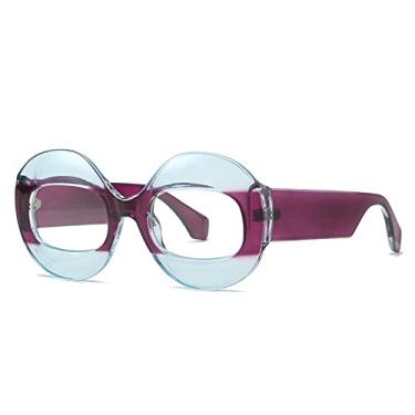 Imagem de Moda moldura redonda peça branca guarda-sol combinando cor individual protetor solar óculos de sol, C13, tamanho único