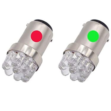 Imagem de Shangyuan Vermelho Verde 90 1004 BA15D Miniatura Lâmpada LED Marinha Luz Arco Barco Luz Porta Luz de Navegação Luz Starboard Poste Luz Luzes de Corrida Luzes de Montagem em Popa DC 12V (Pacote com 2)