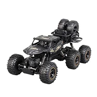 Imagem de FAITDER 1/12 Controle remoto de carros em liga leve de seis rodas Buggy de controle remoto recarregável carro de controle remoto para crianças carro de controle remoto de alta velocidade carro com tração nas quatro rodas brinquedos para meninos de carro (Preto)