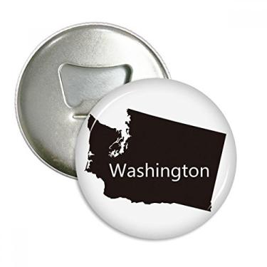 Imagem de Mapa dos Estados Unidos de Washington, abridor de garrafas, ímã de geladeira, emblema multifuncional