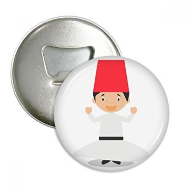 Imagem de Emblema multifuncional com emblema de ímã de geladeira com desenho Dervishe branco