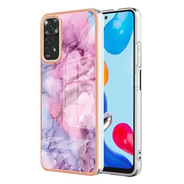Imagem de Capas de armadura de mármore bonitas compatíveis com Xiaomi Redmi Note 11 11S capas de silicone moldura de simplicidade anti-queda proteção à prova de choque capa traseira (3, Redmi Note 11S)