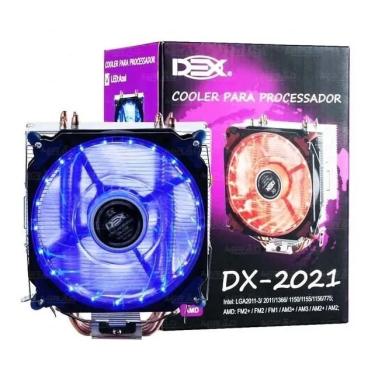 Imagem de Cooler Gamer para Processador 21 Leds 120mm Soquete Intel e amd Dex DX-2021 Azul