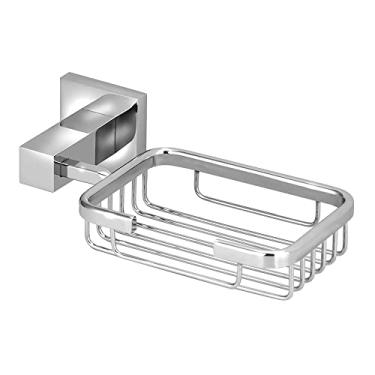 Imagem de Saboneteira Inox Banheiro Porta Sabonete Quadrado Cromado