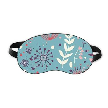 Imagem de Blue Leaf Flower Plant Paint Sleep Eye Shield Capa macia para sombra noturna