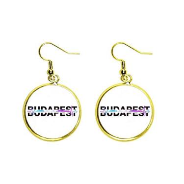 Imagem de Urban Radio Budapest Architecture Ear Pendente Golden Drop Brinco Joia Feminina
