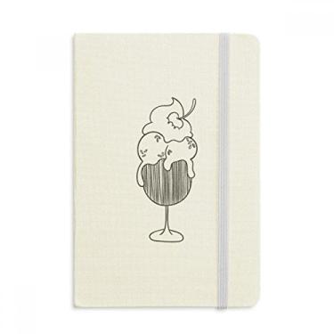 Imagem de Caderno de caderno de sorvete com desenho de cereja, capa dura oficial, diário clássico