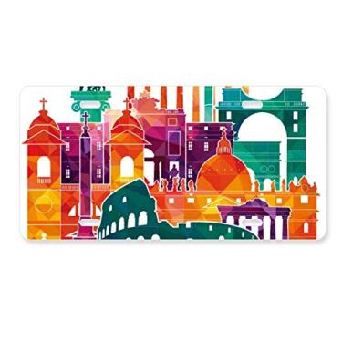 Imagem de DIYthinker Itália Roma Paisagem Alfândega Placa de Carro Decoração Acessório de Aço Inoxidável