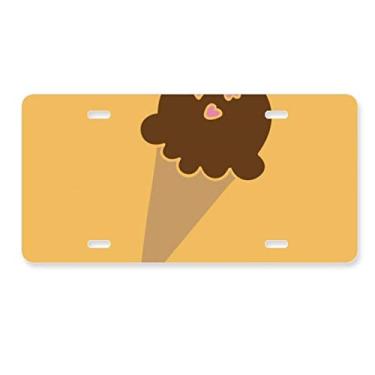 Imagem de DIYthinker Amendoim Chocolate Doce Sorvete Placa de Carro Decoração de Carro Acessório de Aço Inoxidável