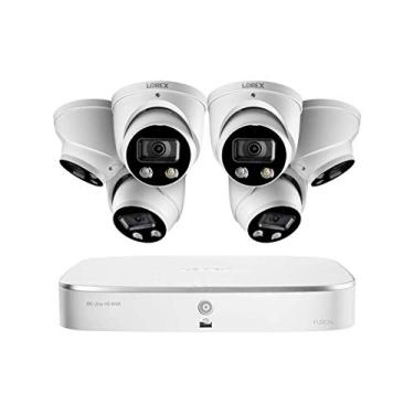 Imagem de Lorex 4KHDIP86D-2 4K inteligente dissuasão 8 Canal Sistema de Vigilância w / N842A82 4K 2TB NVR e 6 E892DD 4K inteligente dissuasão Dome