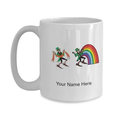 Imagem de Caneca de Leprechaun personalizada, copo de café Leprechaun, ideia de presente de Leprechaun, copo de Leprechaun personalizado, caneca de Leprechaun personalizada - caneca de café de 445 ml
