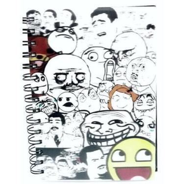 Caderno Espiral 3D Troll Face 96 Folhas 3D Editora em Promoção na Americanas