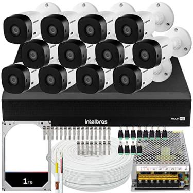 Imagem de Kit Cftv 12 Cameras Full Hd VHL 1220 Dvr Intelbras 3116C 1TB